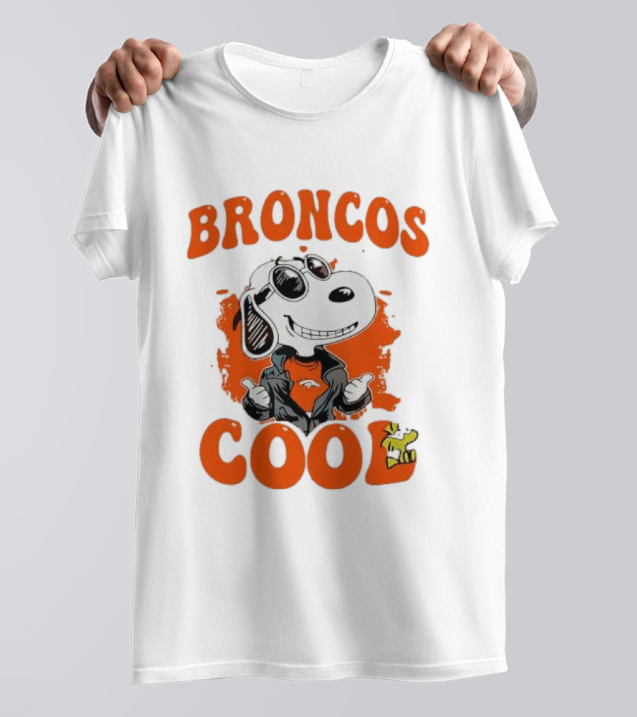 Snoopy Denver Broncos Cool Peanuts Character NFL Fan T-Shirt
