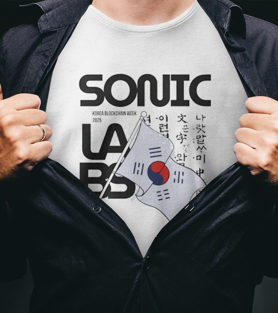 SONIC LABS Korea Blockchain Week 2025 Flag T-Shirt