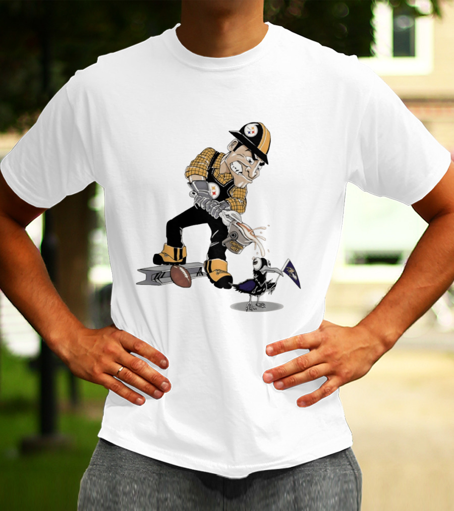 Steely McBeam Caution Hot Vs Baltimore Ravens Meme T-Shirt