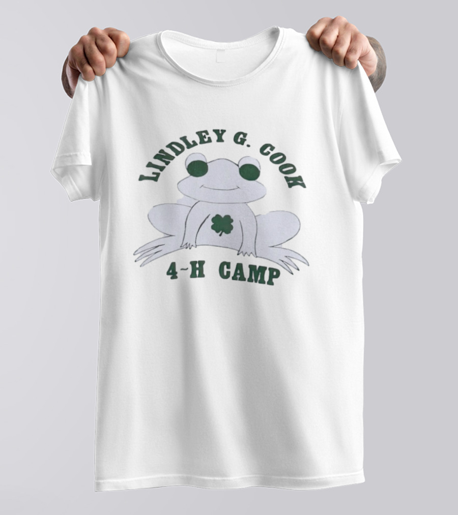 Lindley G Cook 4 H Camp Frog With Clover T-Shirt