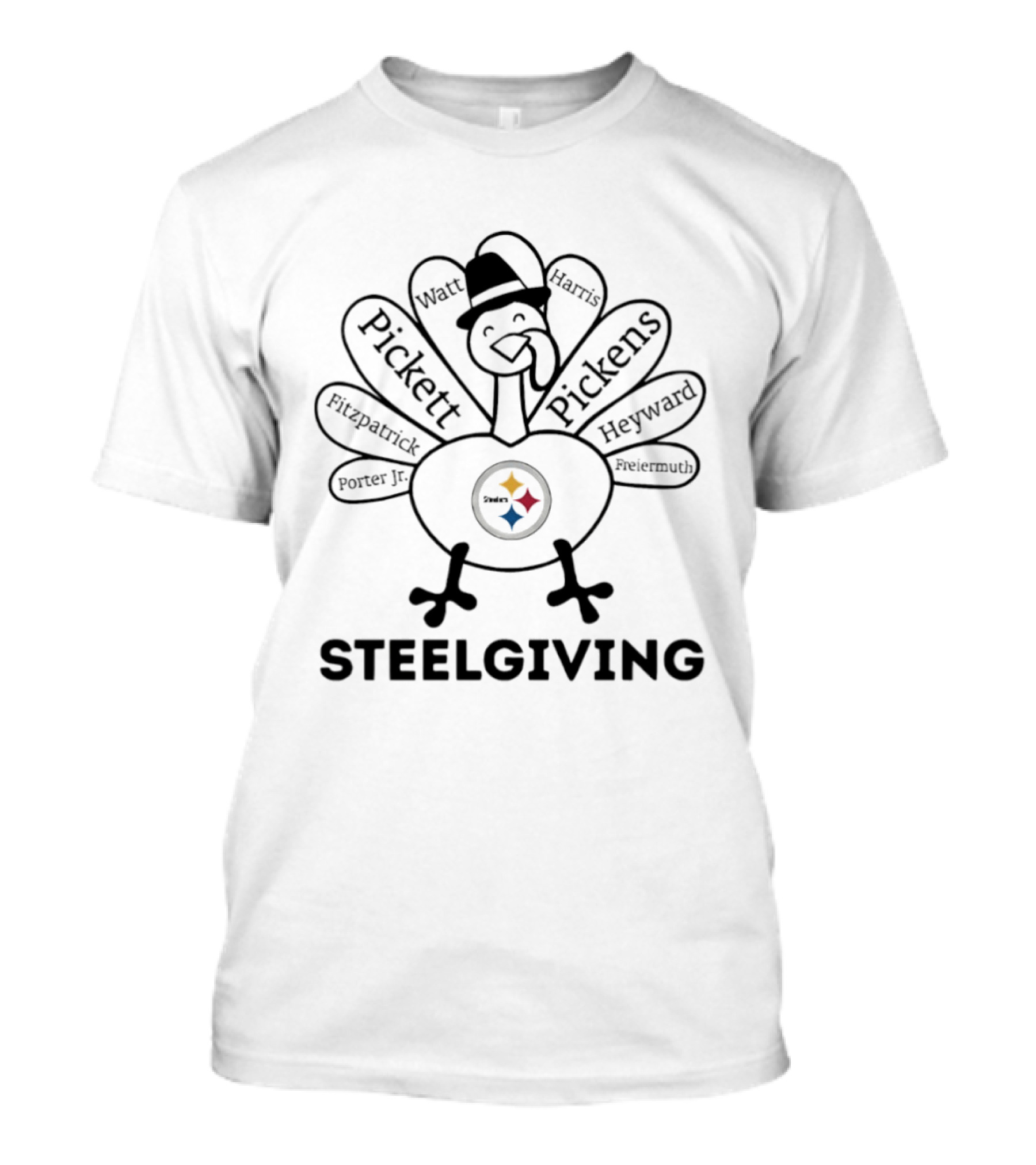 Steelgiving Pickett Pickens Harris Watt Fitzpatrick Porter Jr Heyward Pittsburgh T-Shirt