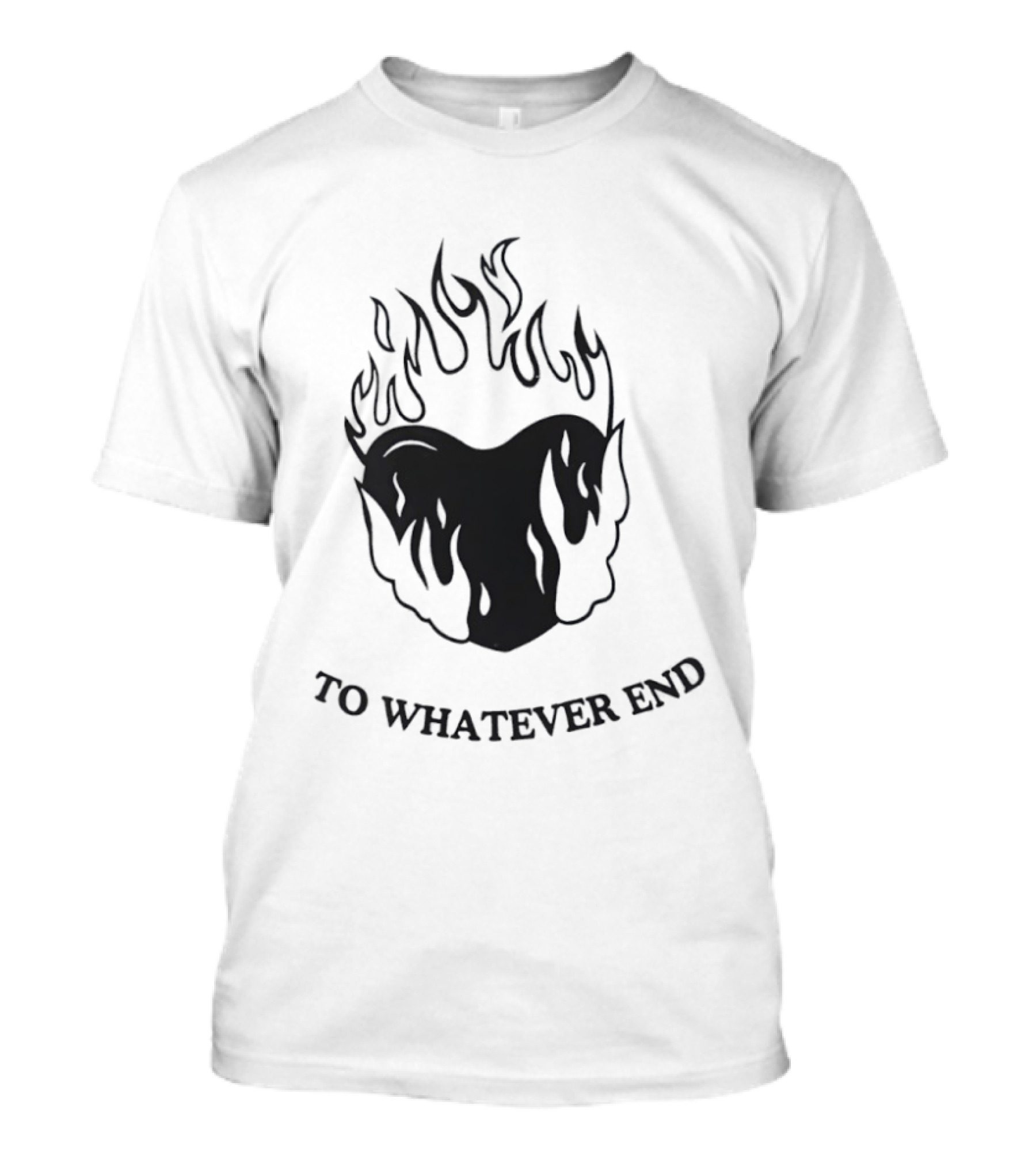 Flaming Heart To Whatever End T-Shirt