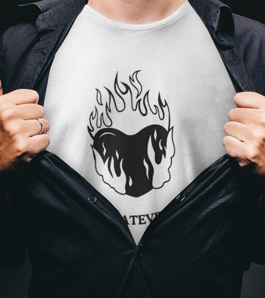 Flaming Heart To Whatever End T-Shirt