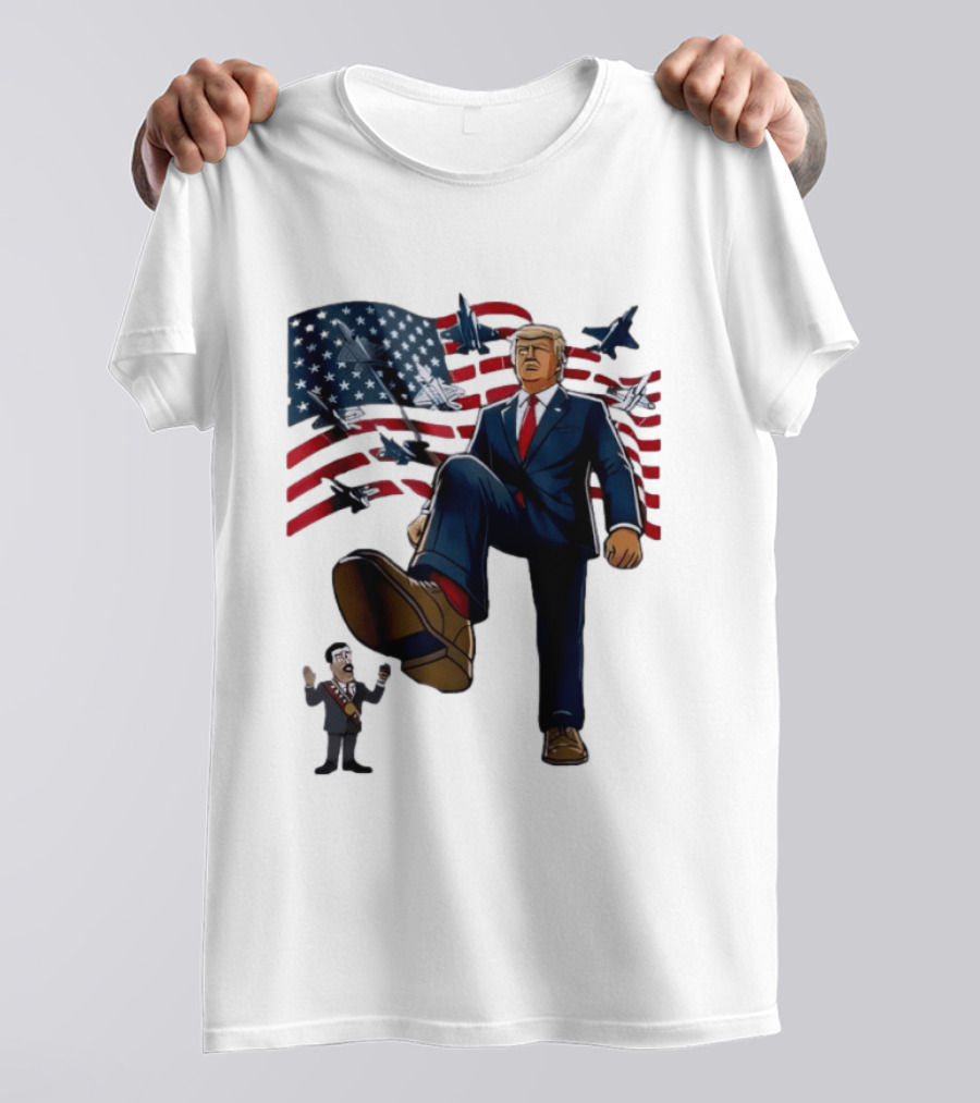 Trump Venezuela Oil Nicolas Maduro 2026 Fighter Jets American Flag T-Shirt