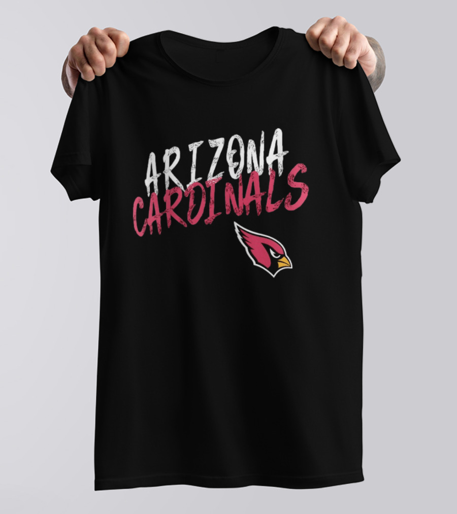 Arizona Cardinals Bold Text And Iconic NFL Bird T-Shirt