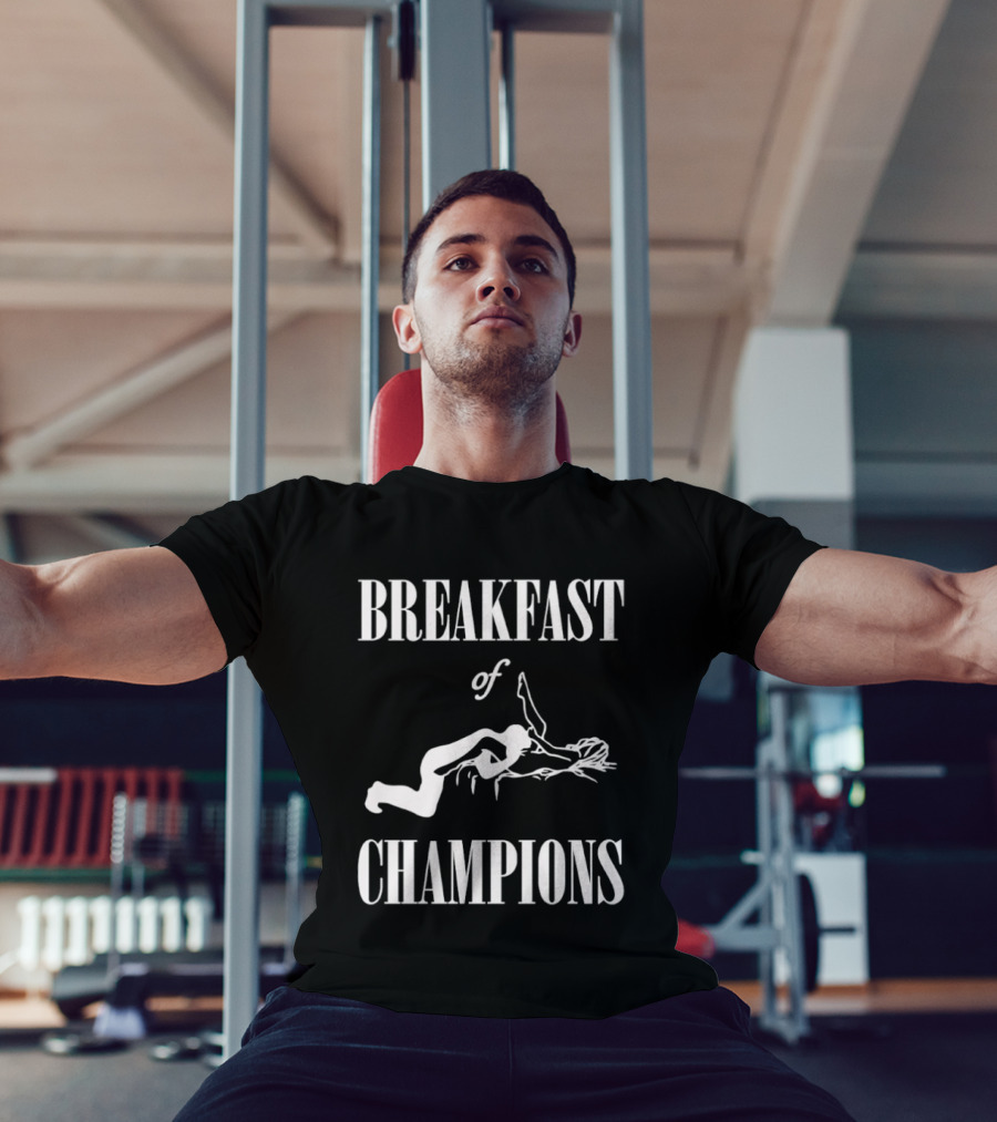 BREAKFAST OF CHAMPIONS Diving Athletic Humor T-Shirt
