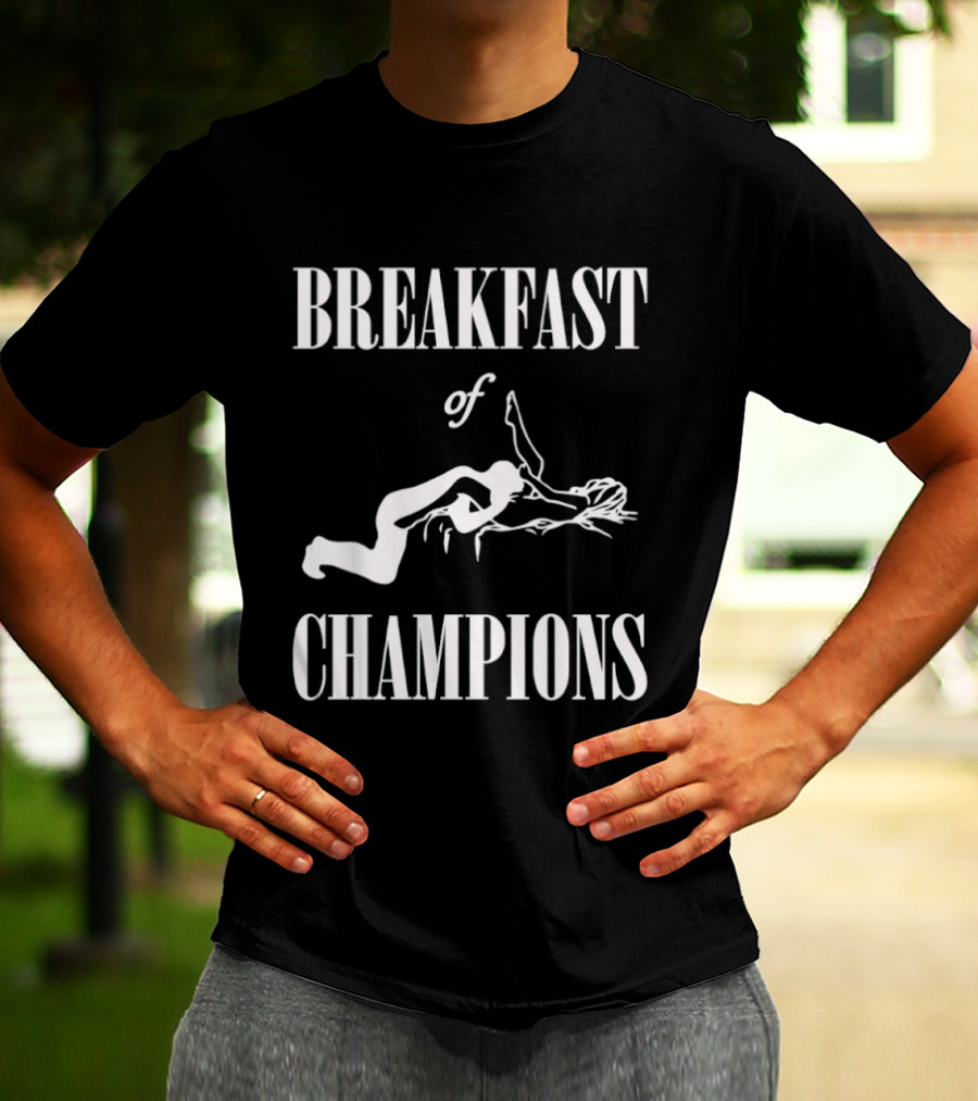 BREAKFAST OF CHAMPIONS Diving Athletic Humor T-Shirt