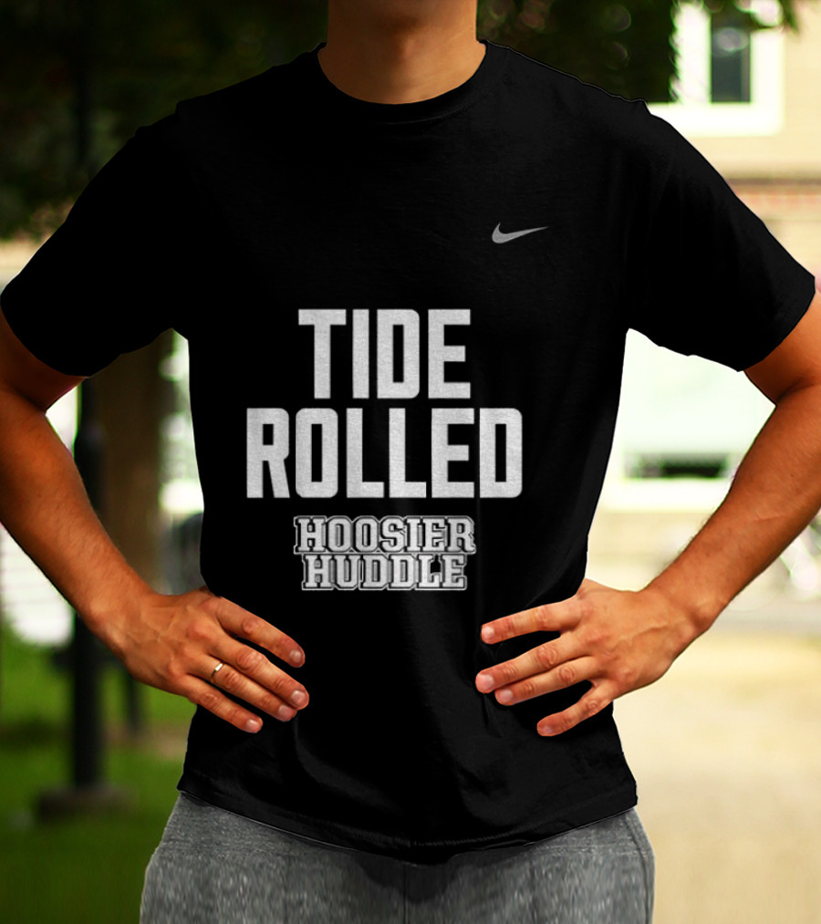 Indiana Hoosiers Football Tide Rolled Nike Hoosier Huddle 2026 T-Shirt