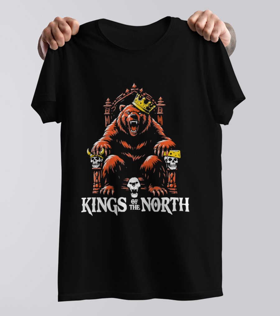 Chicago Bears Kings Of The North Bear Crowned Throne T-Shirt