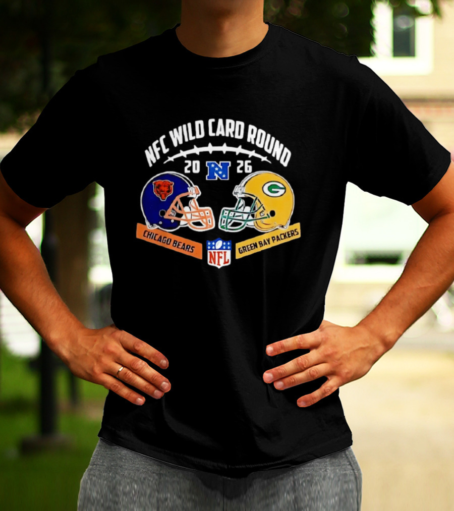 NFC Wild Card Round 2026 Chicago Bears Vs Green Bay Packers NFL Helmet Matchup T-Shirt