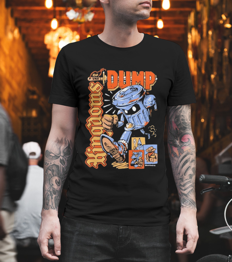 Kingdoms Of The Dump Cartoon Trash Can Character Fighting Adventure T-Shirt