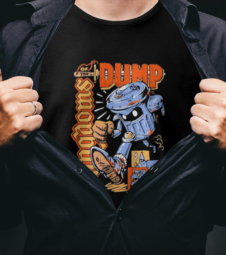 Kingdoms Of The Dump Cartoon Trash Can Character Fighting Adventure T-Shirt