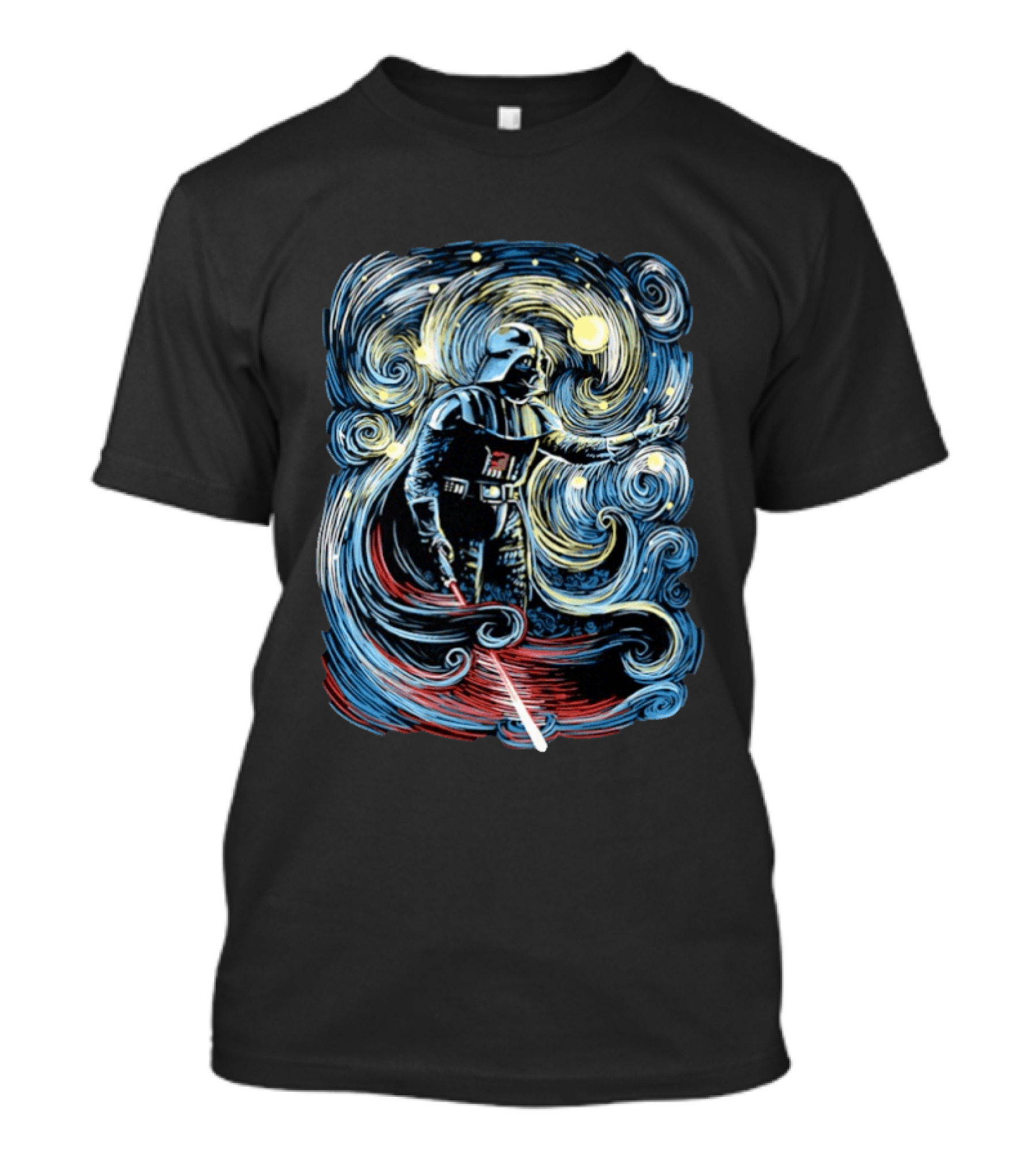 Darth Vader Starry Night Style Fusion Van Gogh Fantasy T-Shirt
