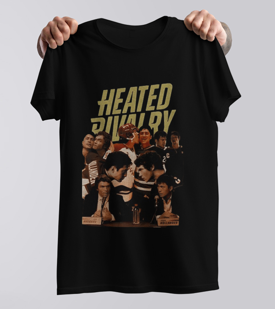 Heated Rivalry Shane Hollander Ilya Rozanov Vintage Hockey Scene T-Shirt