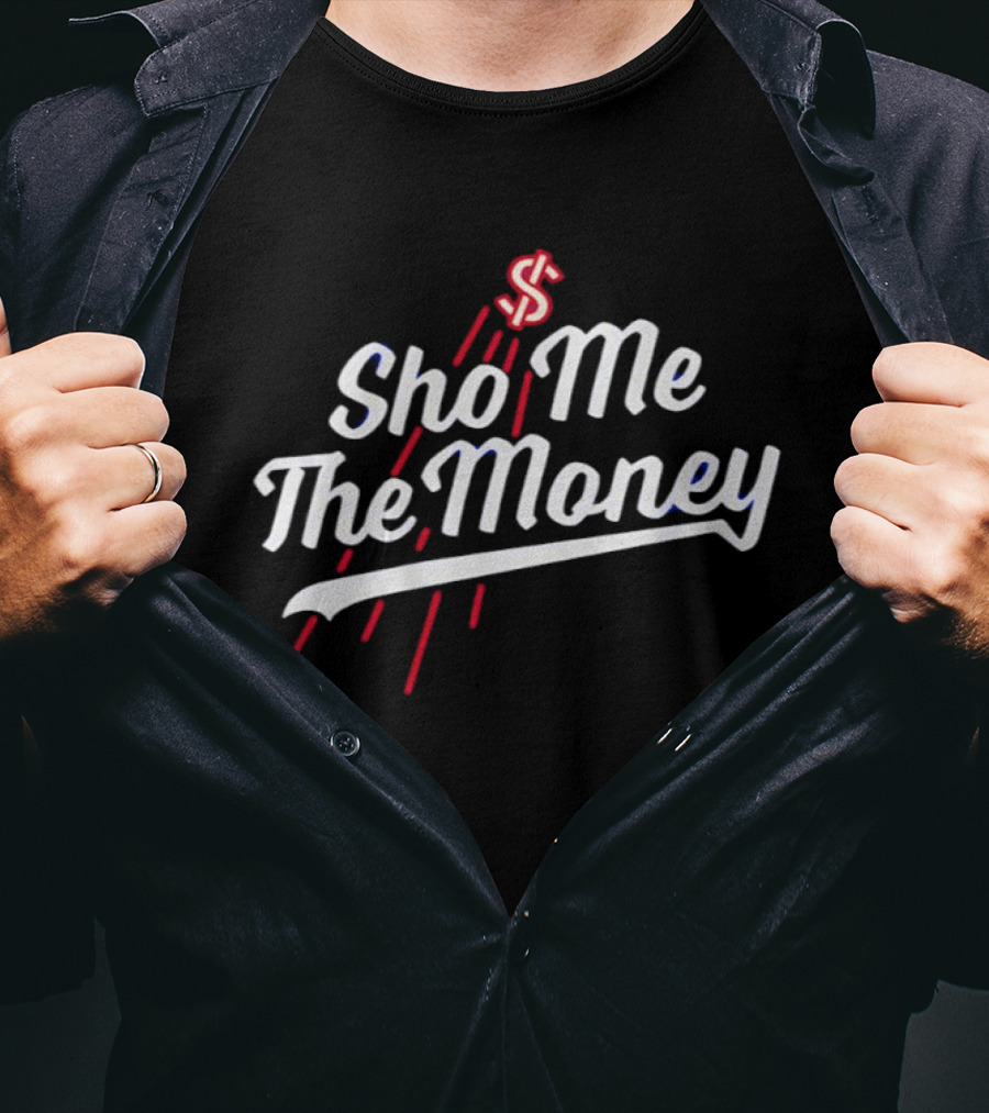 Shohei Ohtani Sho Me The Money Los Angeles Dodgers Dollar Sign T-Shirt