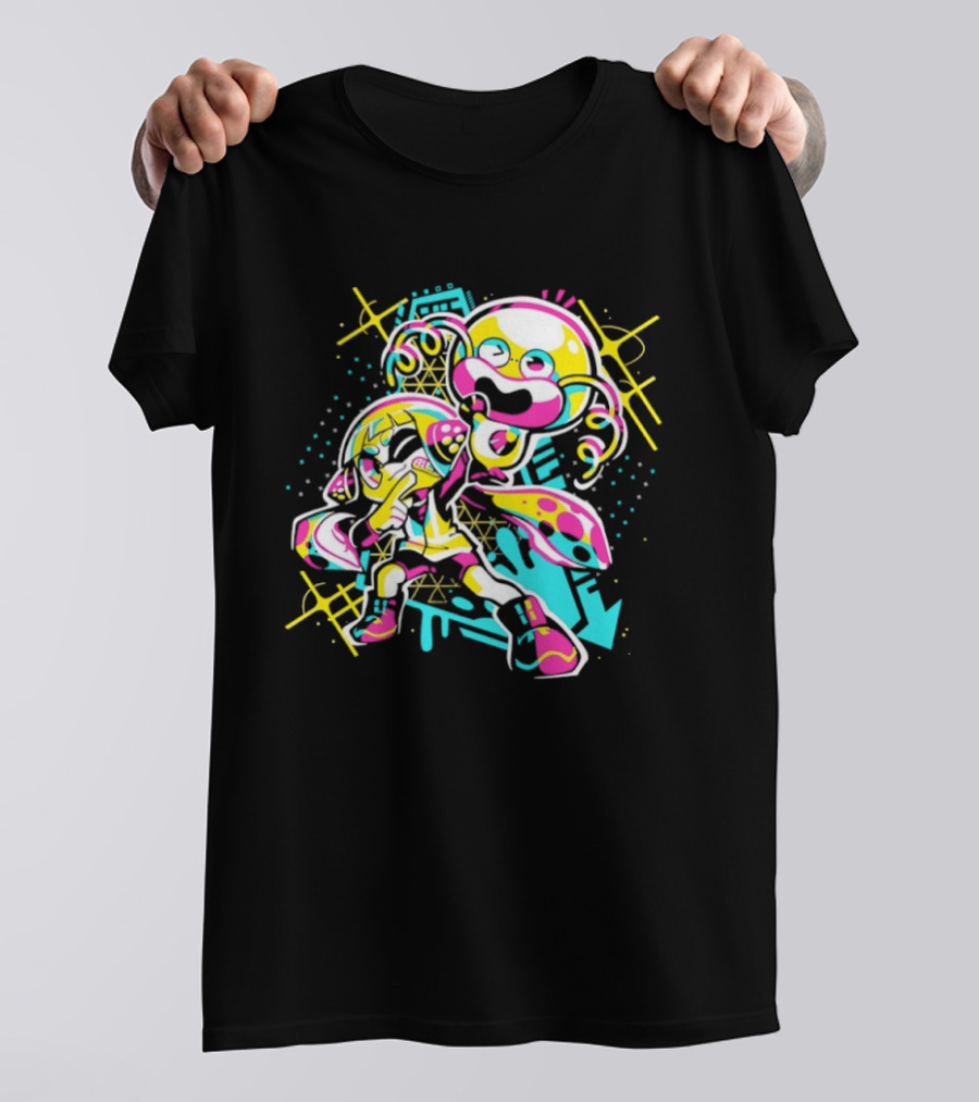 Splatoon Zap Vibrant Inkling And Octopus Splash T-Shirt