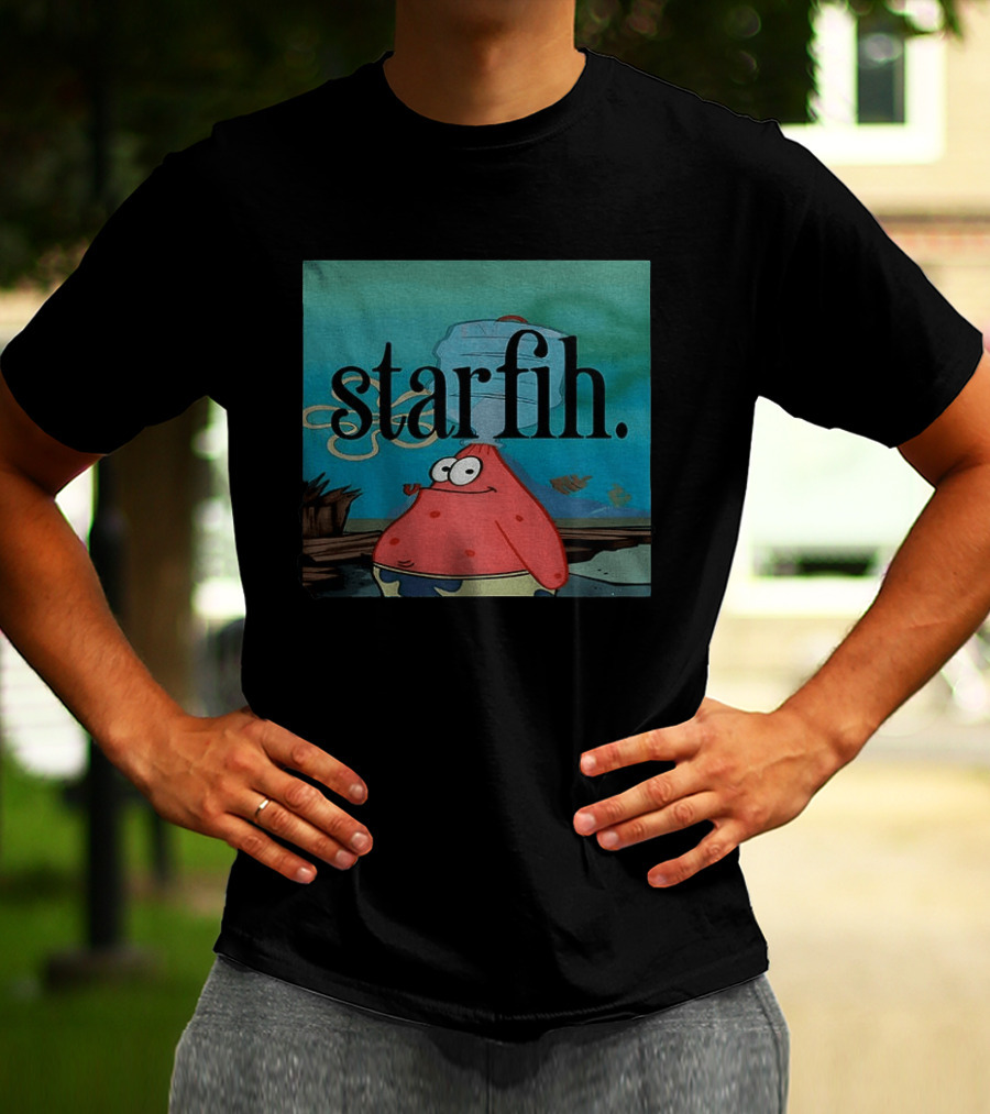 Starfih Meme Character Underwater Scene T-Shirt