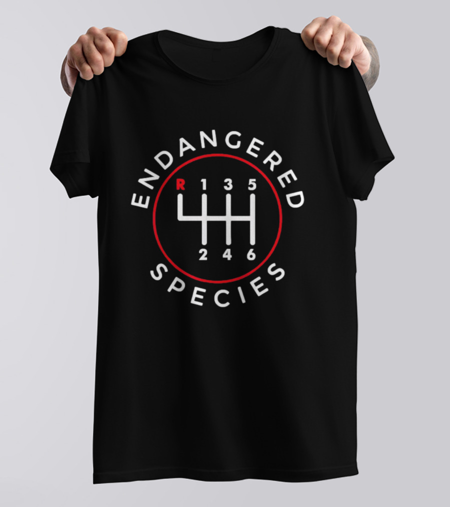 Endangered Species Manual Gear Shift T-Shirt
