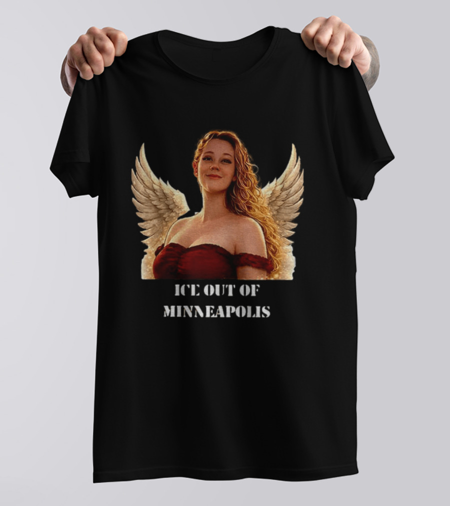 Minnesota Mayor Ice Out Of Minneapolis Justice For The Renee Nicole Angel Wings T-Shirt