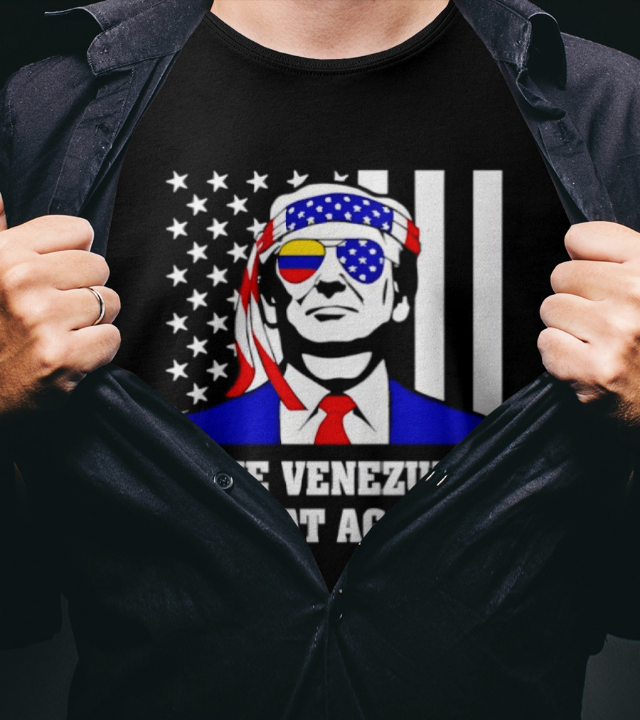 Make Venezuela Great Again 2026 Trump USA Venezuela Flag Glasses T-Shirt