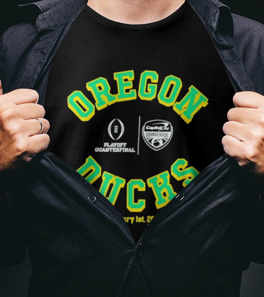 Oregon Ducks College Football Playoff Capital One Orange Bowl January 1st 2026 T-Shirt