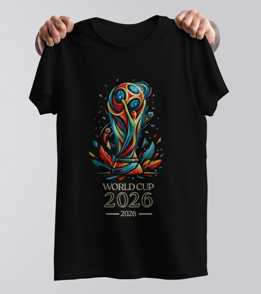 World Cup 2026 USA Soccer Colorful Trophy T-Shirt