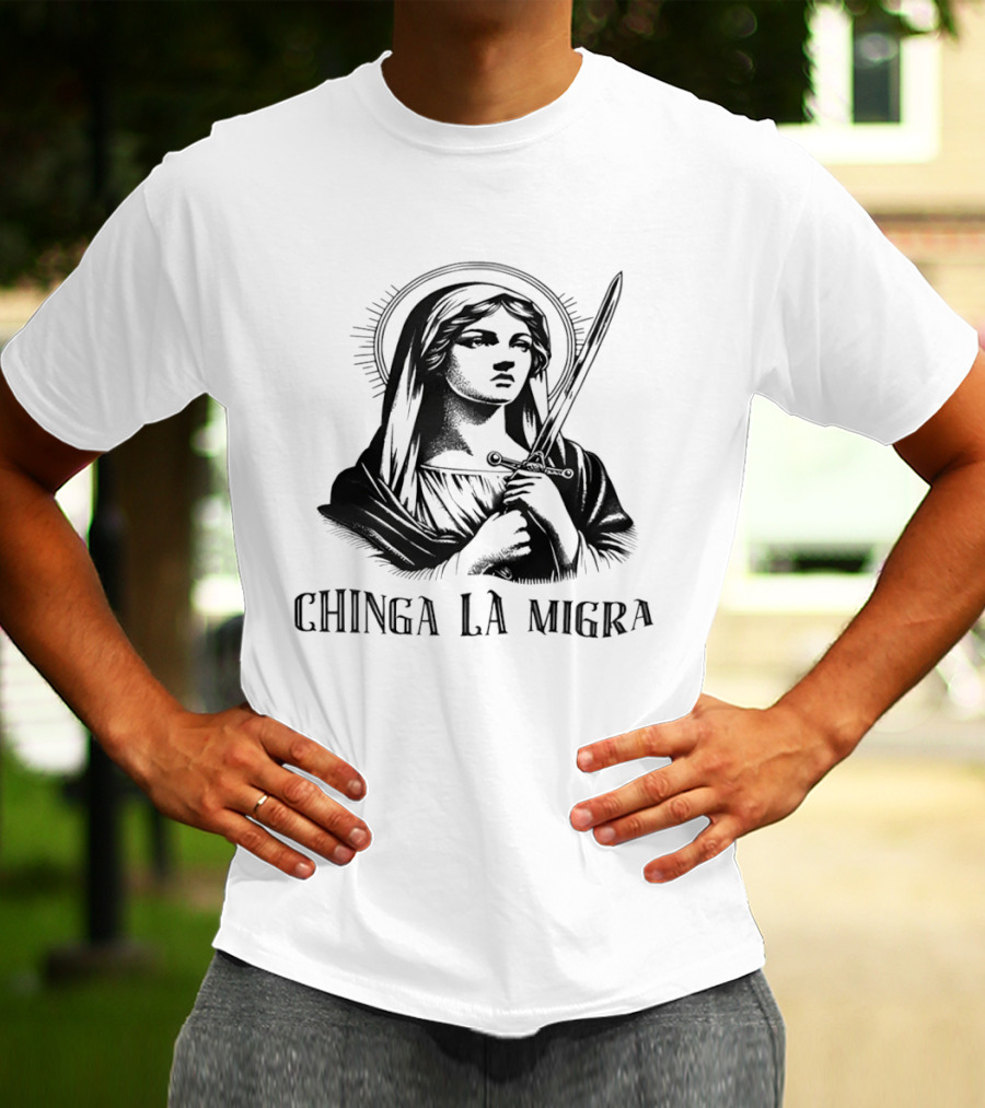Chinga La Migra Political Abolition Message T-Shirt