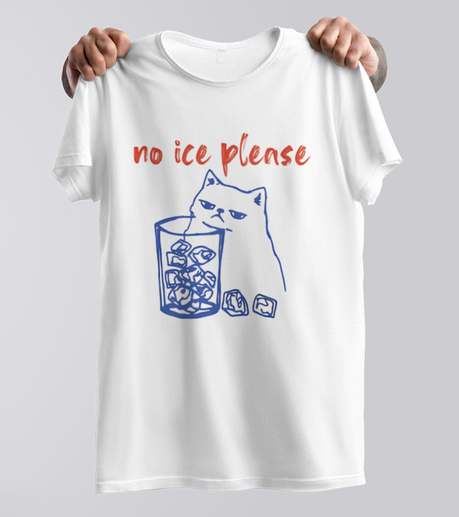 No Ice Please Cat Anti ICE Political T-Shirt