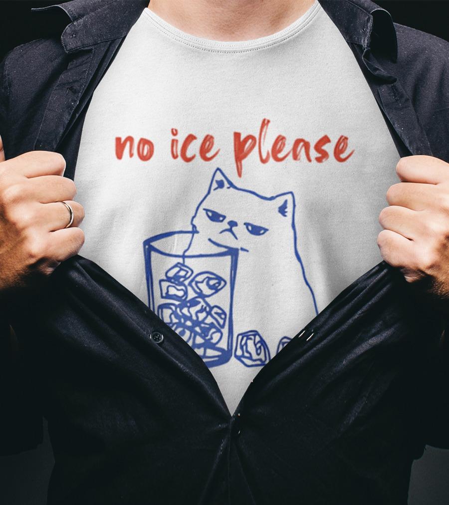 No Ice Please Cat Anti ICE Political T-Shirt