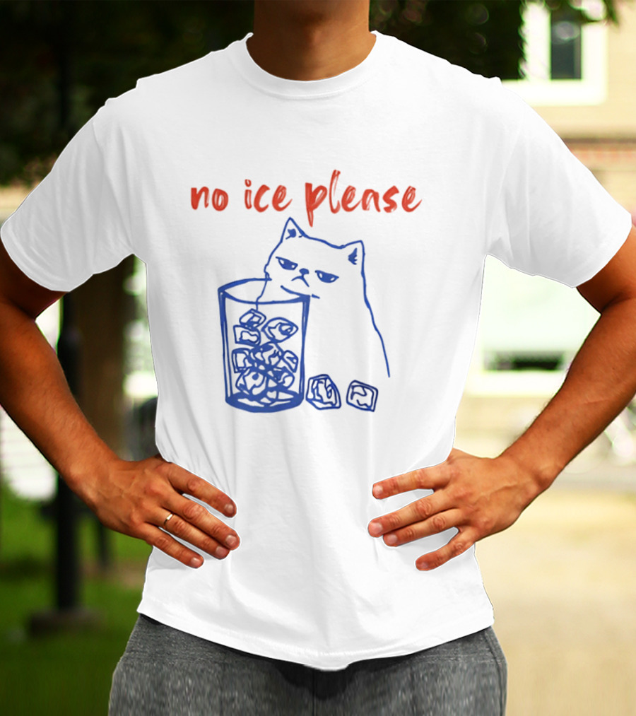 No Ice Please Cat Anti ICE Political T-Shirt