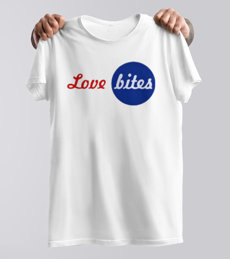 Love Bites Retro Red Blue T-Shirt