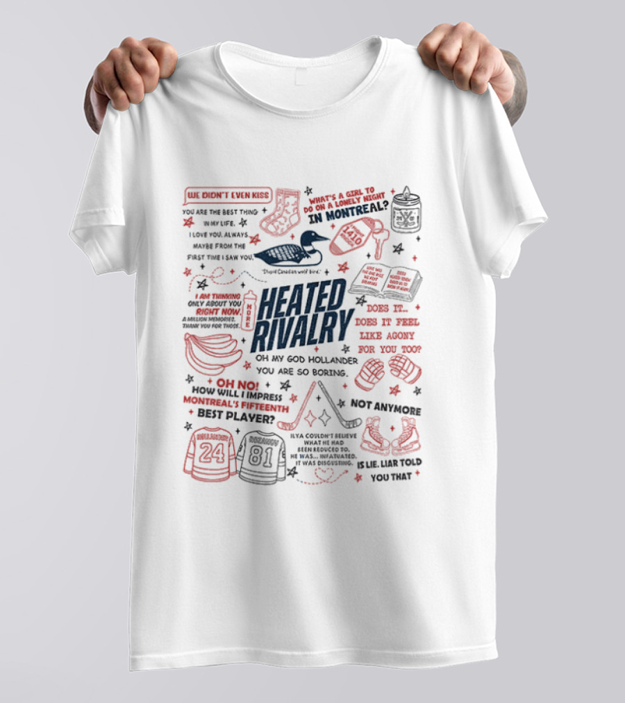 Hockey Heated Rivalry Ilya Rozanov Shane Hollander Montreal T-Shirt