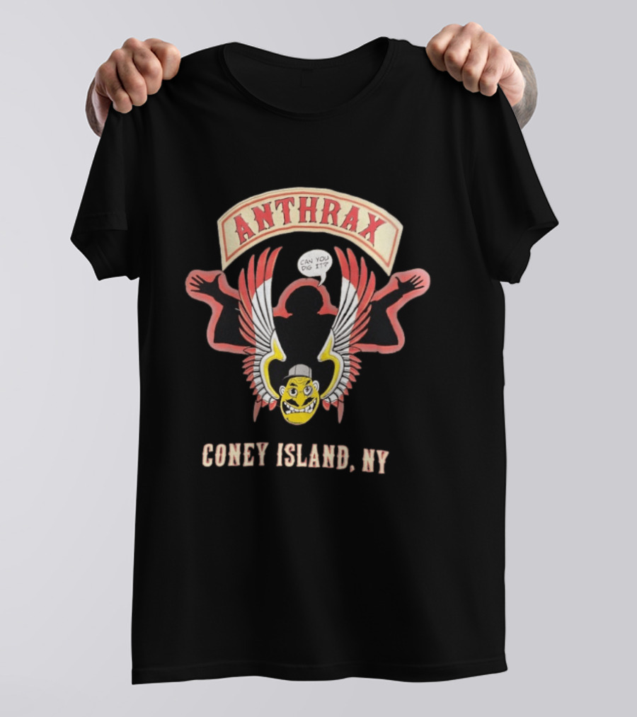 Anthrax Coney Island NY Can You Dig It Wings T-Shirt