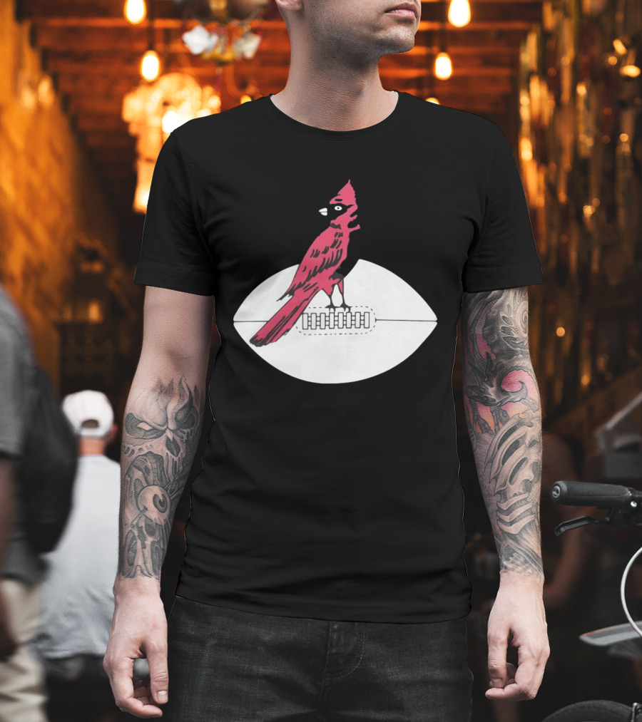 Arizona Cardinals Bird On Football T-Shirt
