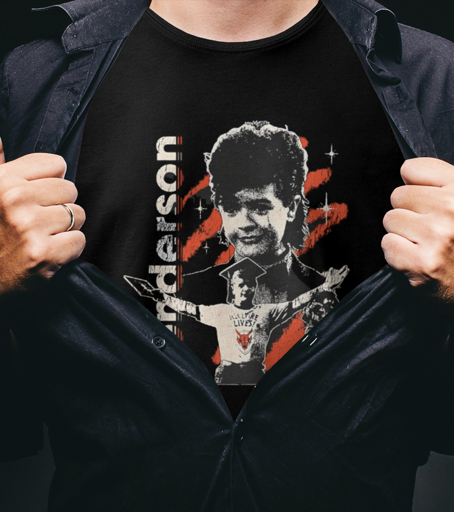 Henderson Hellfire Lives Dustin Retro Bard T-Shirt