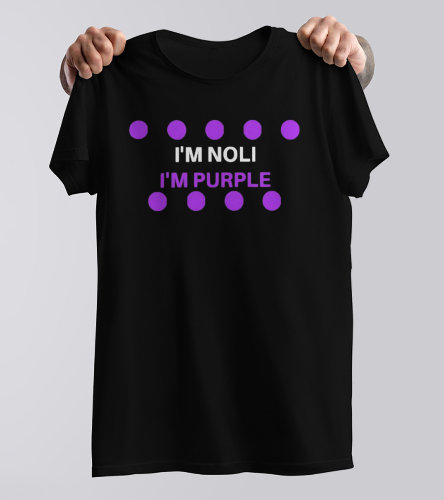I'm Noli I'm Purple Dotted T-Shirt