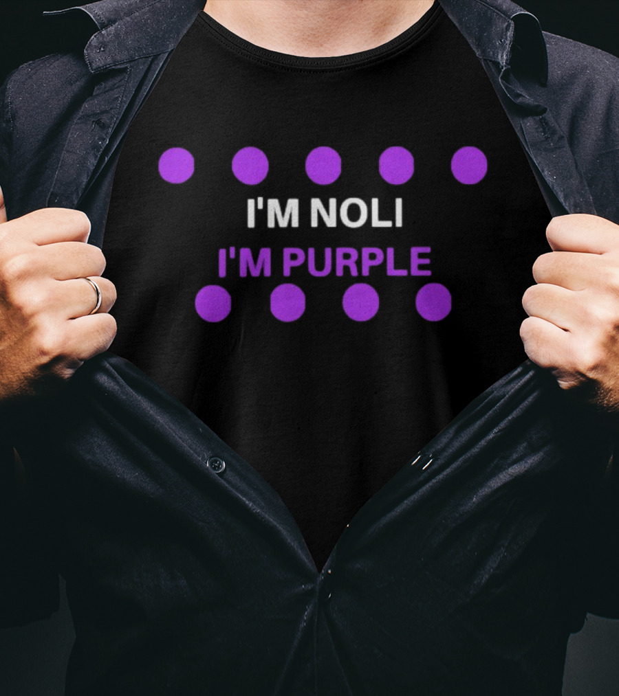I'm Noli I'm Purple Dotted T-Shirt