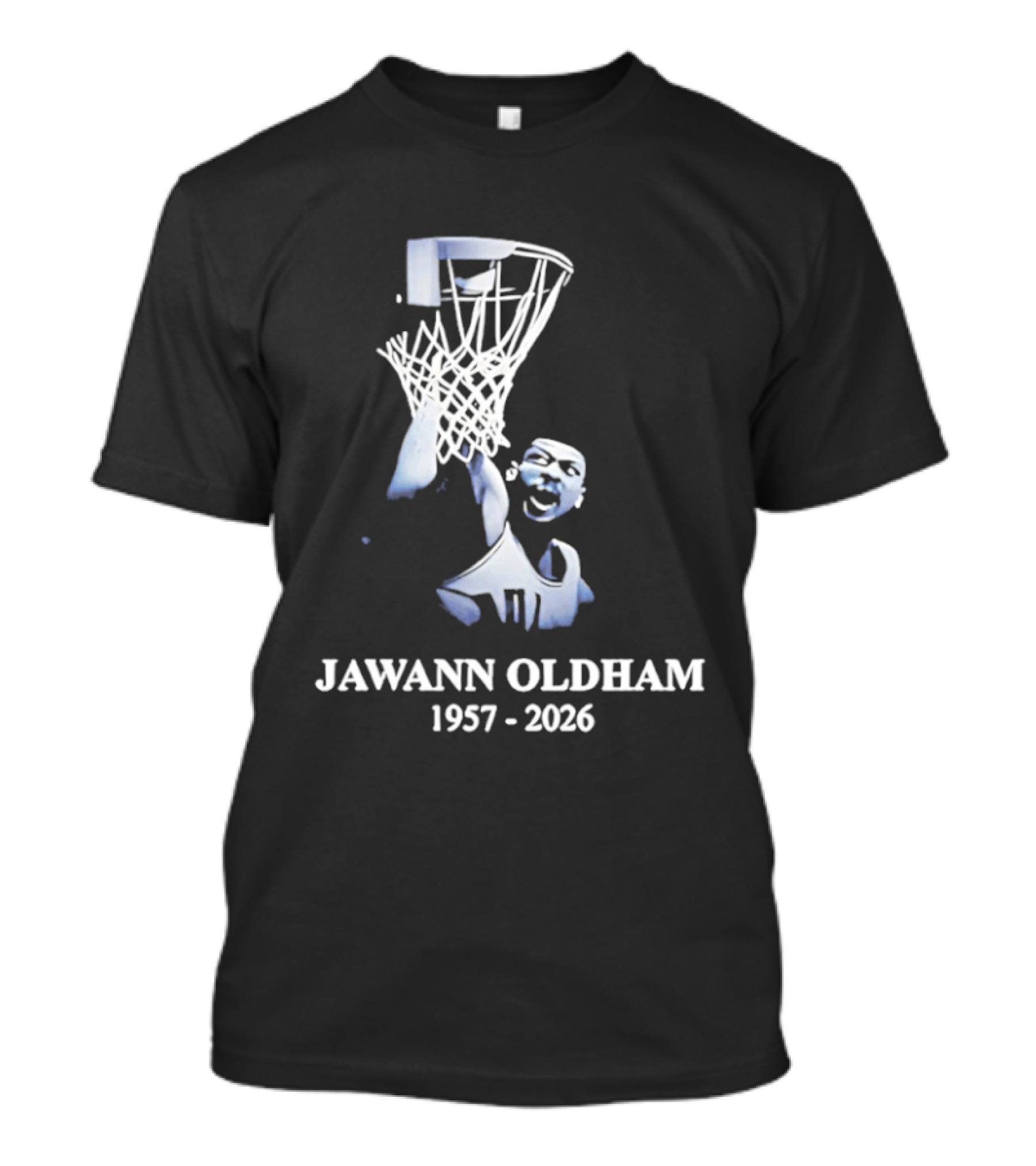 Jawann Oldham 1957 2026 Basketball Dunking T-Shirt