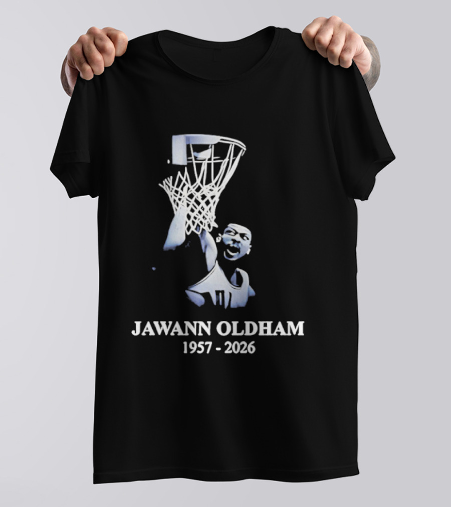 Jawann Oldham 1957 2026 Basketball Dunking T-Shirt