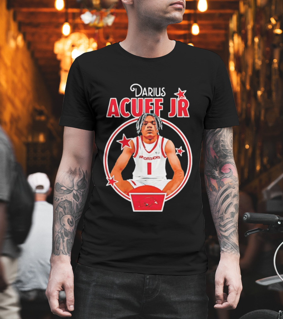Darius Acuff Jr Arkansas Razorbacks Basketball Player Star Athlete T-Shirt