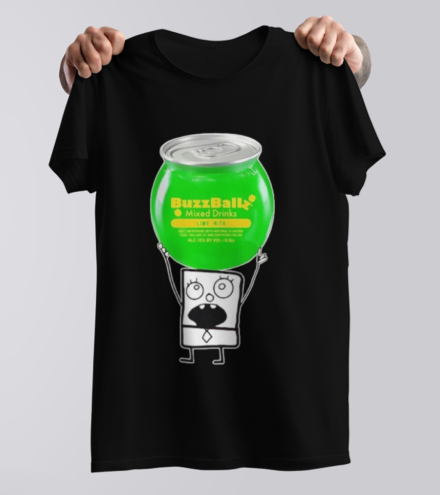 Doodlebob With BuzzBallz Lime Rita Mixed Drinks Can T-Shirt