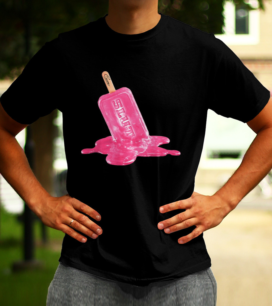 SLUT Pink Melting Ice Cream Stick T-Shirt