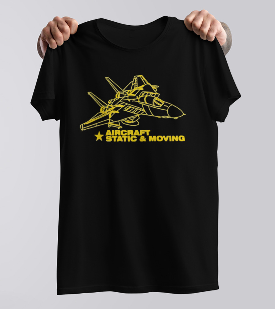 F 14 Tomcat Yellow Aircraft Static And Moving T-Shirt