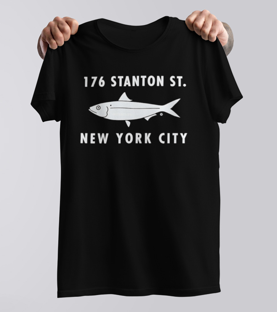 176 Stanton St Fish New York City T-Shirt