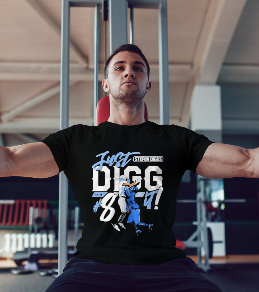 Stefon Diggs Just Digg It Number 14 Football Action T-Shirt
