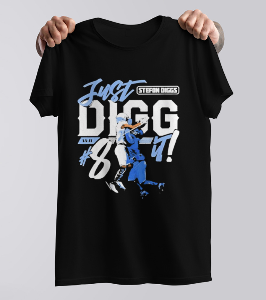 Stefon Diggs Just Digg It Number 14 Football Action T-Shirt