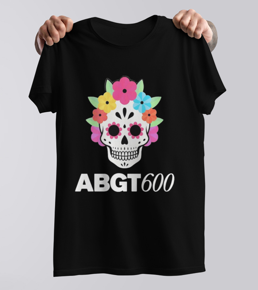 ABGT 600 Sugar Skull Colorful Floral T-Shirt
