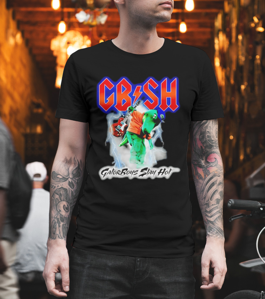 GB SH Gator Boys Stay Hot Florida Gators Electric Guitar Lightning T-Shirt