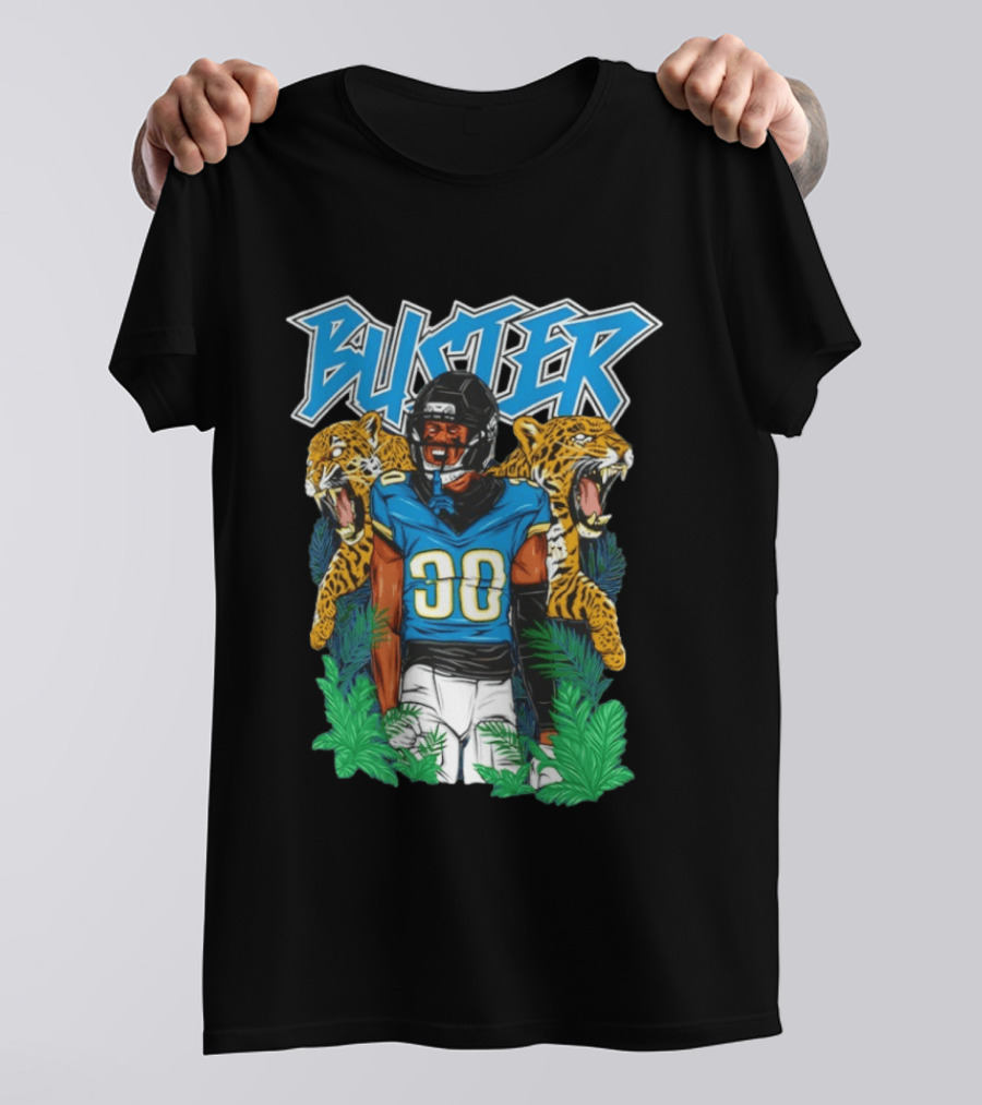 Buster Montaric Brown Jacksonville Jaguars Football 30 T-Shirt