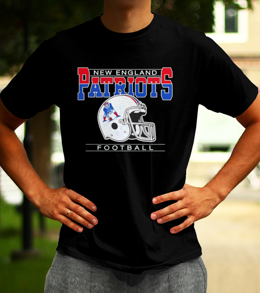 New England Patriots Franklin Helmet Football T-Shirt